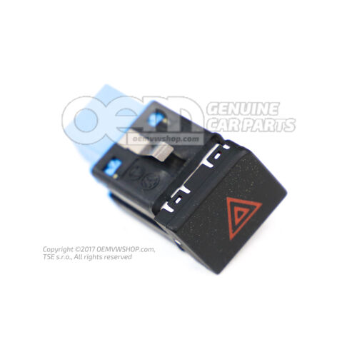 Tlačítko výstrahy pred nebezpečenstvom, saténové čierne