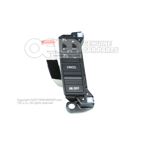 Viacnásobný spínač pre rádiové a telefónne diaľkové ovládanie čierny Volkswagen Touareg 7L