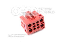 Puzdro s plochými kontaktmi s blokovaním kontaktu