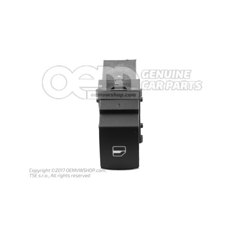 Spínač elektrického elektrického ovládania okien čierny / chróm