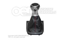 Hlavica rýchlost. páky (koža) čierna/hliníková