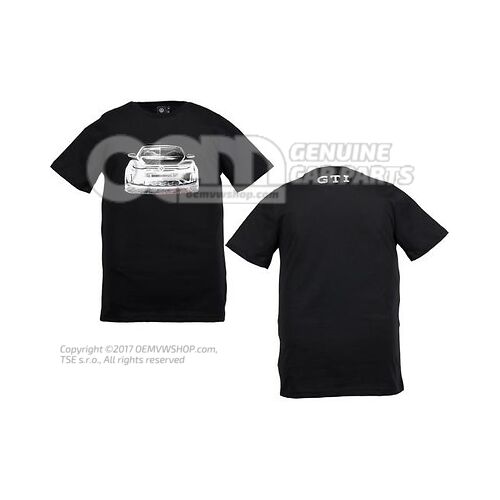 3A9084200D 041 T-shirt, XL, unisex, black, GTI Collection