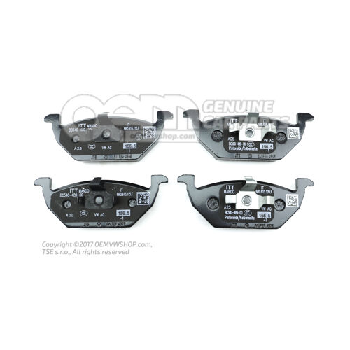 1 súpr. brzd. obložení pre kotúčovú brzdu 6C0698151D