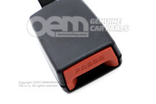 Západka na opasok saténová čierna / červená (3)