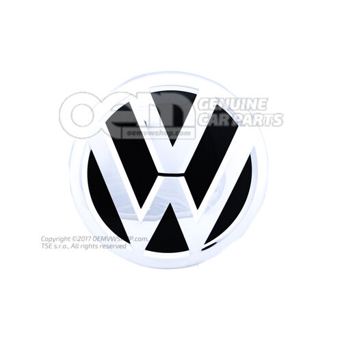 Znak VW čierny / svetlý chróm Volkswagen Amarok 2H