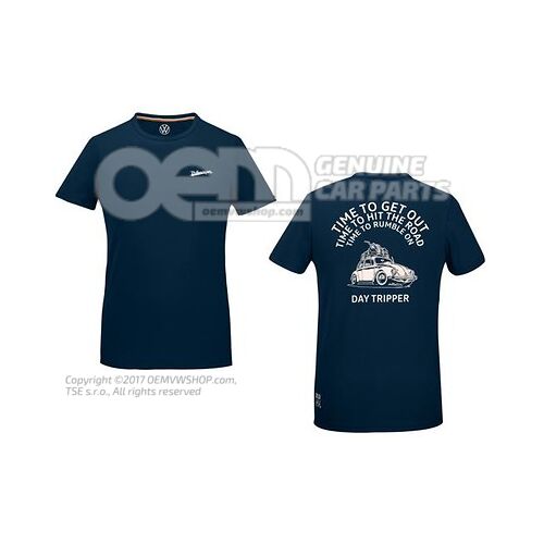 7E9084200D 530 T-shirt, XL, men’s, dark blue, Beetle back print, Heritage Collection