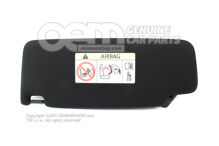 Slnečná clona so zrkadlom a krytom čierna 5G0857552DC3H8 (2)