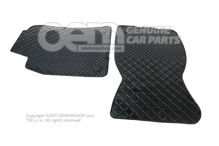 1 sada podložiek pod nohy (gumová) čierna