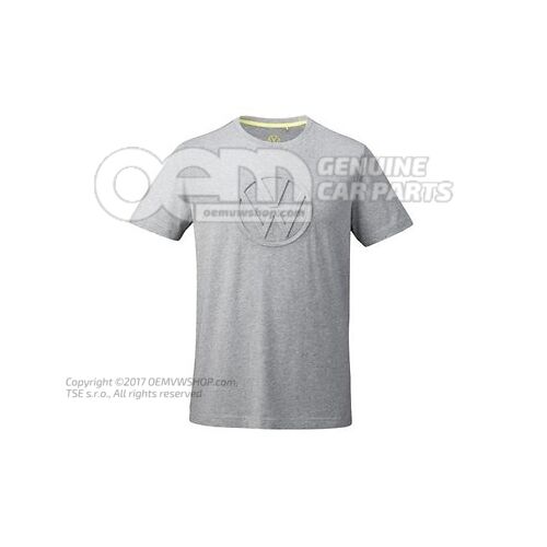 5H1084200F 573 T-shirt, XXXL, men, grey melange, 3D VW logo, Volkswagen collection