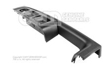 Škrupina rukoväte, horná časť saténová čierna