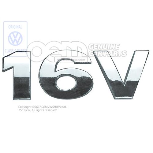 VW emblém nápis