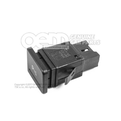 Tlačidlo pre podporu parkovania saténové čierno / biele