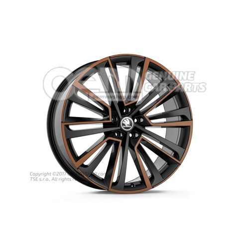 Hliníkový ráfik čierna metalíza/meď 5LG071491G DEH