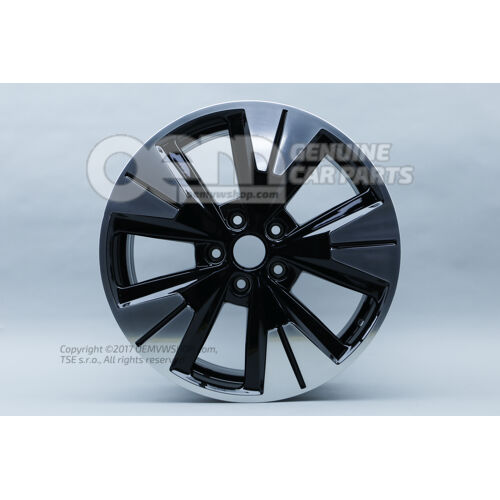 Hliníkový disk Hliníková lesklá/čierna 7T0601025CFZZ