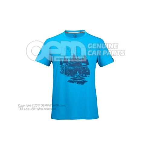 7E9084200B D5E T-shirt, M, men’s, light blue, T2 print, Heritage Collection