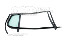 Sklo dverí pevné s tesnením a vedením okna (1)