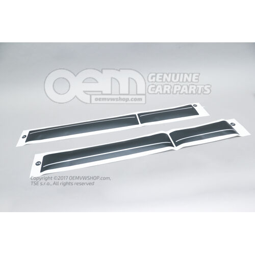 Sill panel protective foil 1 set = black/silver