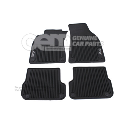 1 sada podložiek pod nohy (gumová) saténová čierna