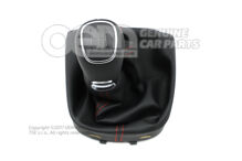 Hlavica radiacej páky (koža) saténová čierna / čierna Škoda Citigo 1S (1)