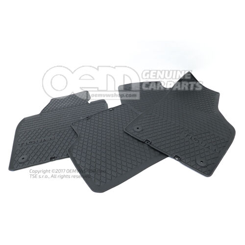 1 sada rohoží na nohy do každého počasia 1 sada rohoží na nohy (gumová) titánová čierna