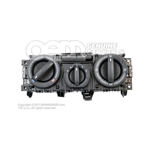 Regulácia čerstvého vzduchu a kúrenia saténovo čierna