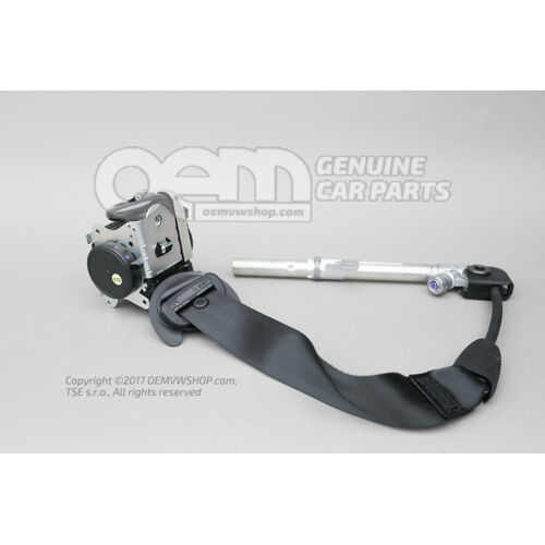 Trojbodový bezpečnostný pás čierny 6F0857705M RAA