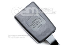 Západka na opasok saténová čierna / červená (2)