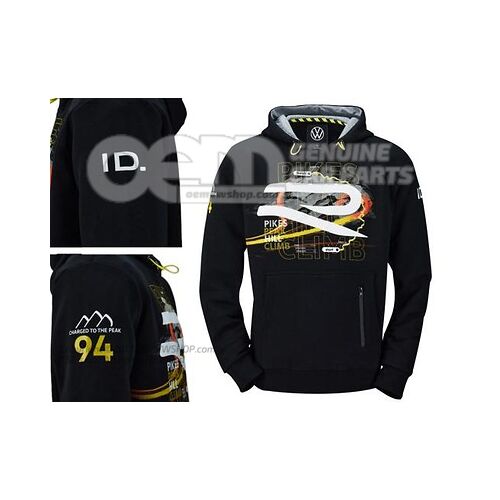 5H6084130B Hooded sweatshirt, M, unisex, Black, “Pikes Peak”, “R” Collection