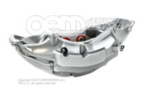 Audi RSQ8 strieborný strmeň bez brzdových doštičiek pre vozidlá s keramickými brzdovými doštičkami rozmer 440x40mm pravý (2)