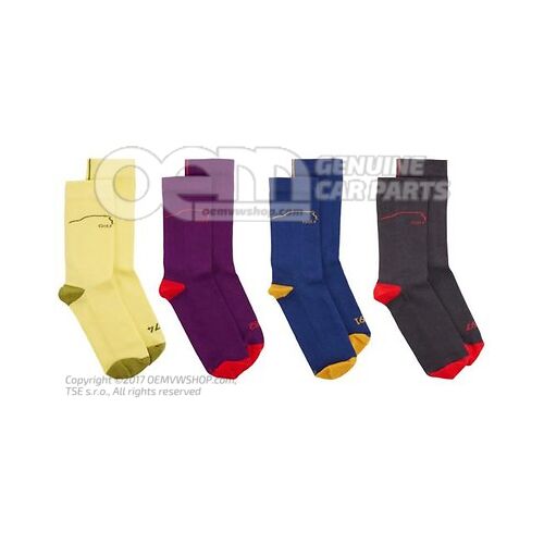 5HG084361A Sock, 43-46, 1974-1997, 4 pairs, Golf Collection