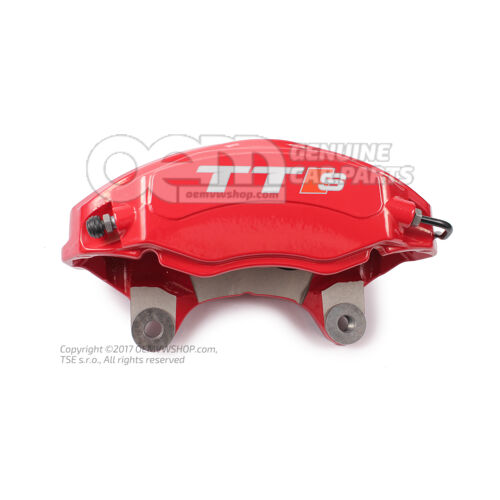 Audi TT/TTS Coupe/Roadster 8S brzdový strmeň pre brzdy rozmer 338x30mm predný pravý červený