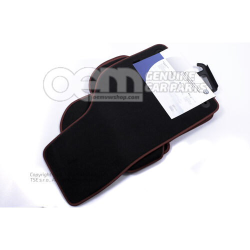 1 súprava rohoží čierna/červená