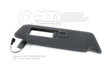 Slnečná clona so zrkadlom a dušou krytu (čierna) 5H0857552H 2UV (1)