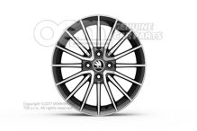 Hliníkový ráfik čierna metalíza Škoda Citigo 1S