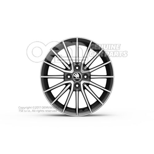 Hliníkový ráfik čierna metalíza Škoda Citigo 1S