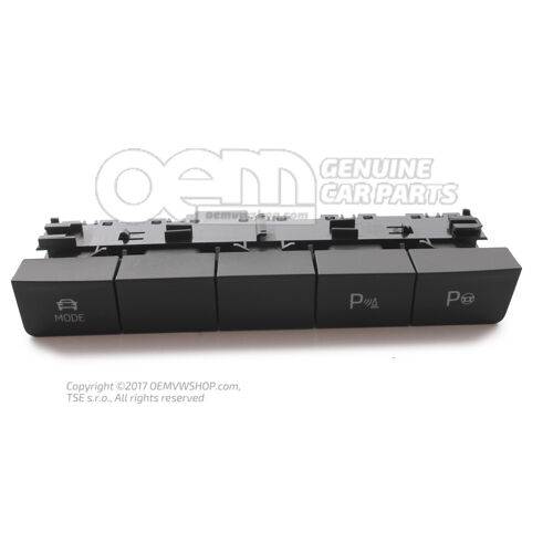 Ovládací panel s tlačidlami saténový čierno / biely