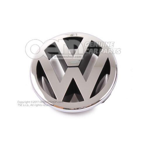 Znak VW svetlý chróm / antracit