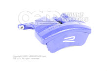 Volkswagen Golf 8R modrý strmeň bez brzdových doštičiek pre brzdy rozmer 360x34mm vpredu vpravo 5WA615124C