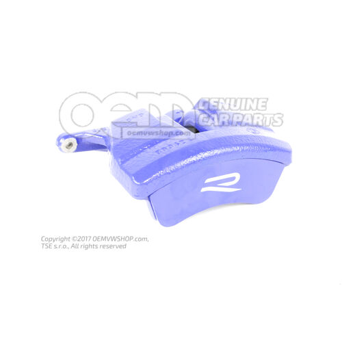 Volkswagen Golf 8R modrý strmeň bez brzdových doštičiek pre brzdy rozmer 360x34mm vpredu vpravo 5WA615124C