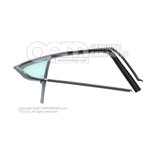 Sklo dverí pevné s tesnením čierna 5E6845210J041