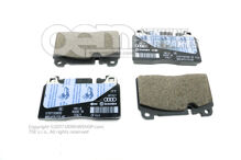 1 sada: brzdové doštičky s indikátorom opotrebenia pre kotúčovú brzdu 1 sada brzdových doštičiek pre kotúčovú brzdu 8R0698151AH 1 sada: brzdové doštičky s indikátorom opotrebenia pre kotúčovú brzdu 1 sada brzdových doštičiek pre kotúčovú brzdu 8R0698151AH