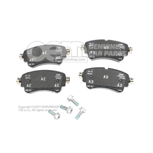 1 set of brake pads for disc brakes