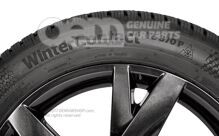 Kompletné zimné koleso 17" hliníkový ráfik vhodný pre snehové reťaze Brilantná čierna metalíza 5E3073527  FL8 (3)