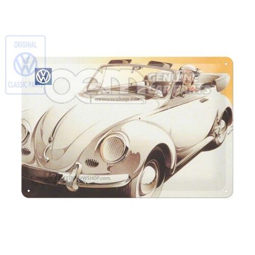 plechová plechová značka VW Cabrio