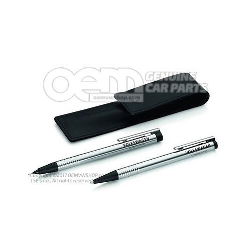 000087703AMYZQ Writing set, Lamy, chrome, Volkswagen lettering, advertising material