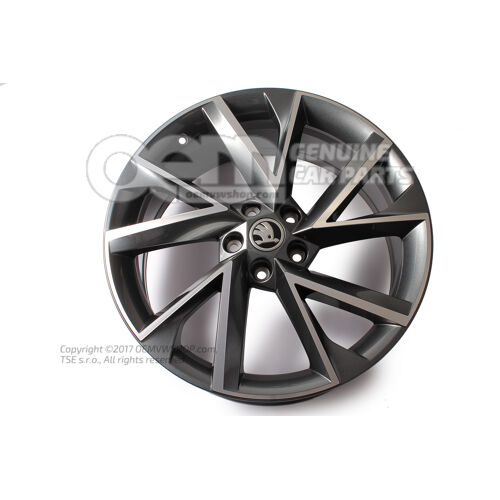 Hliníkový ráfik antracitová metalíza (sivá) Škoda Superb 3V