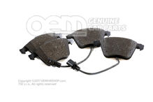 1 sada: brzdové doštičky s indikátorom opotrebovania kotúčovej brzdy 8E0698151AA (1)