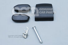 1 sada: spojovací diel pre trojbodový bezpečnostný pás, horná časť / spodná časť saténová čierna Volkswagen Phaeton 3D