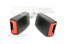 Dvojitá západka pásu saténová čierna / červená (1)