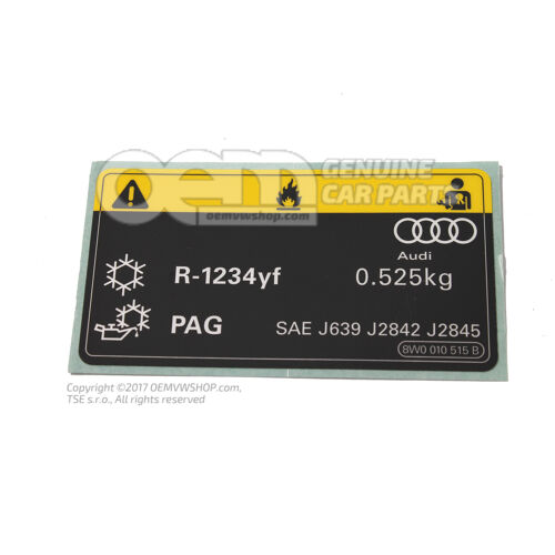 Štítok param. pre klimatizáciu